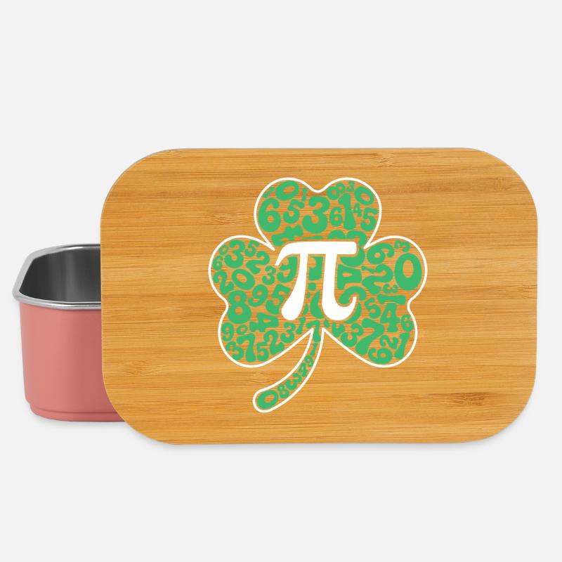 Shamrock Pi Symbol Pi Day St Patrick’s Day - Lunch Box - light pink
