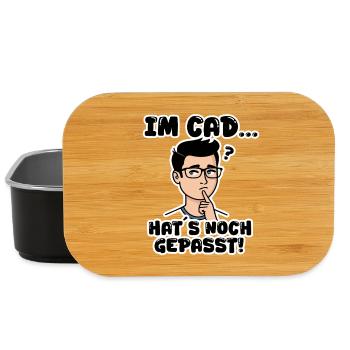 CAD Humor - Hat's noch Gepasst - Lunch Box - Schwarz - Vorne
