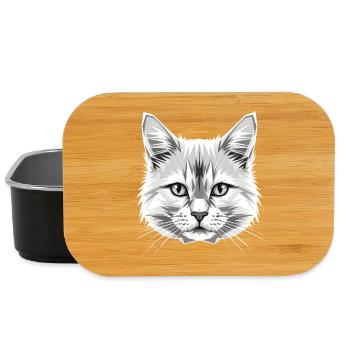 Chat Angora Chat Angora Chat Angora Mignons Chats Angora - Boîte à goûter - noir - Devant