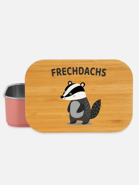 Frechdachs Lustiger Dachs Spruch - Lunch Box - Hellrosa