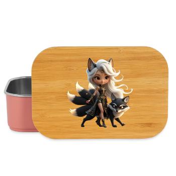 Kitsune-Krieger Goldene Fantasie - Lunch Box - Hellrosa - Vorne
