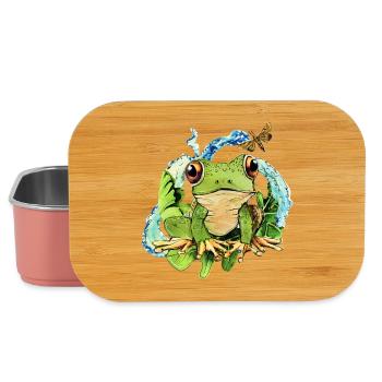 Cute frog in pond magic - Lunch Box - light pink - Front
