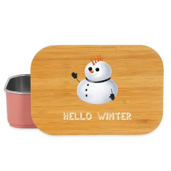 Hello Winter - Punk Schneemann - Lunch Box - Hellrosa - Vorne