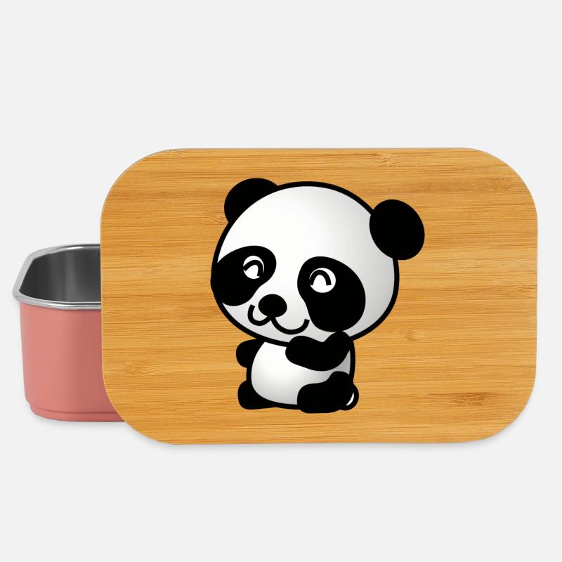 Cute Panda - Lunch Box - light pink