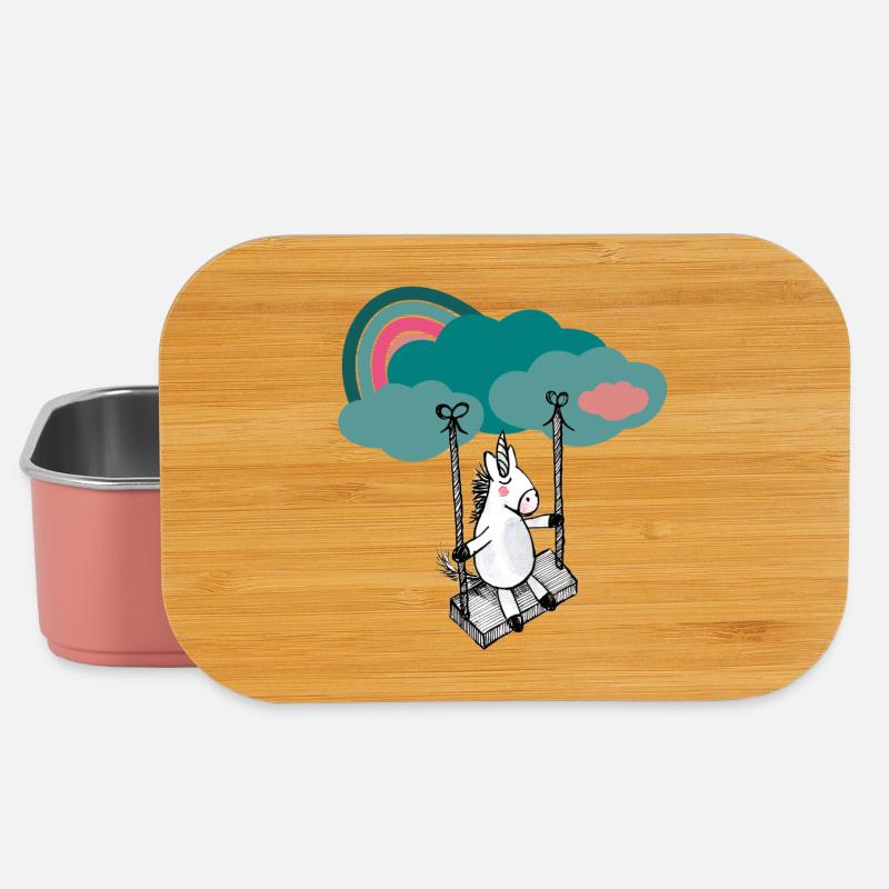 Glückliches Einhorn - Lunch Box - Hellrosa