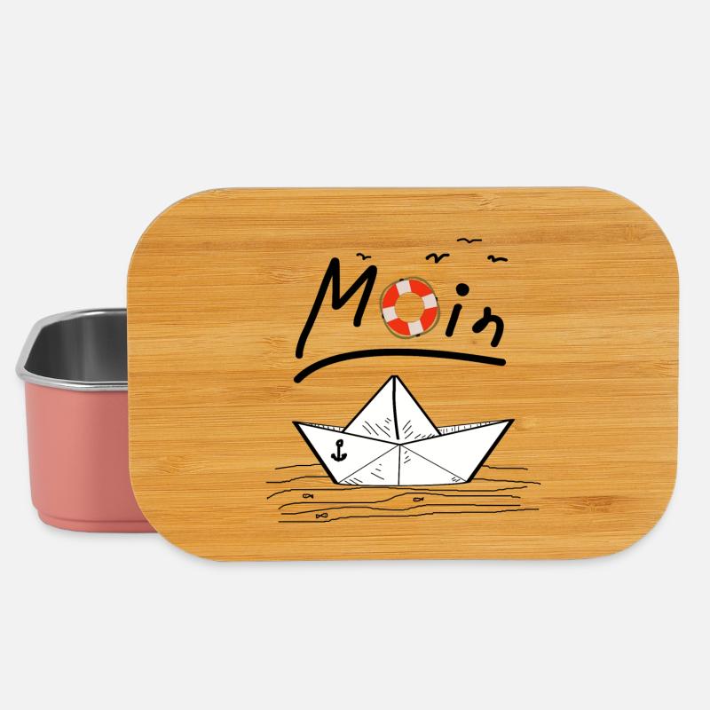 Moin Papierboot Möwe Rettungsring Fisch Nord Anker - Lunch Box - Hellrosa