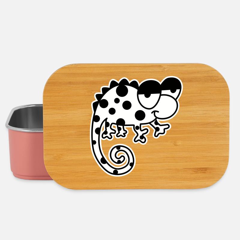 Chameleon – Color-changing reptile, stylish Vinta - Lunch Box - light pink
