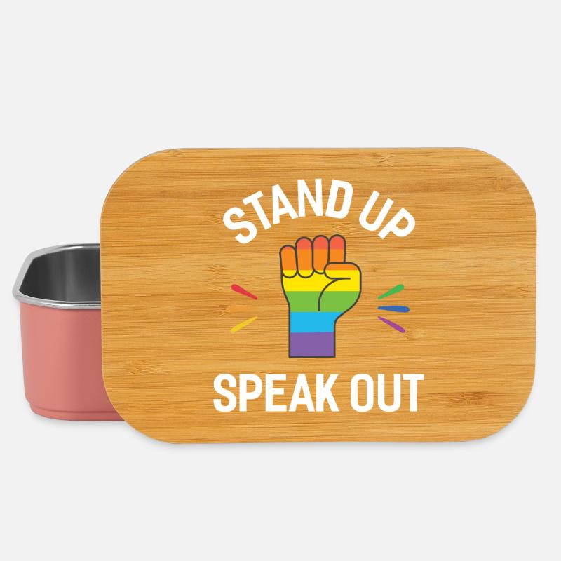 Pride Month - Stand Up. Speak Out. - Lunch Box - light pink