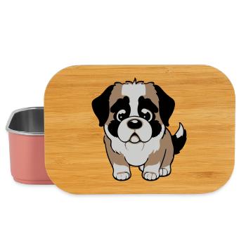 St. Bernard dog - Lunch Box - light pink - Front