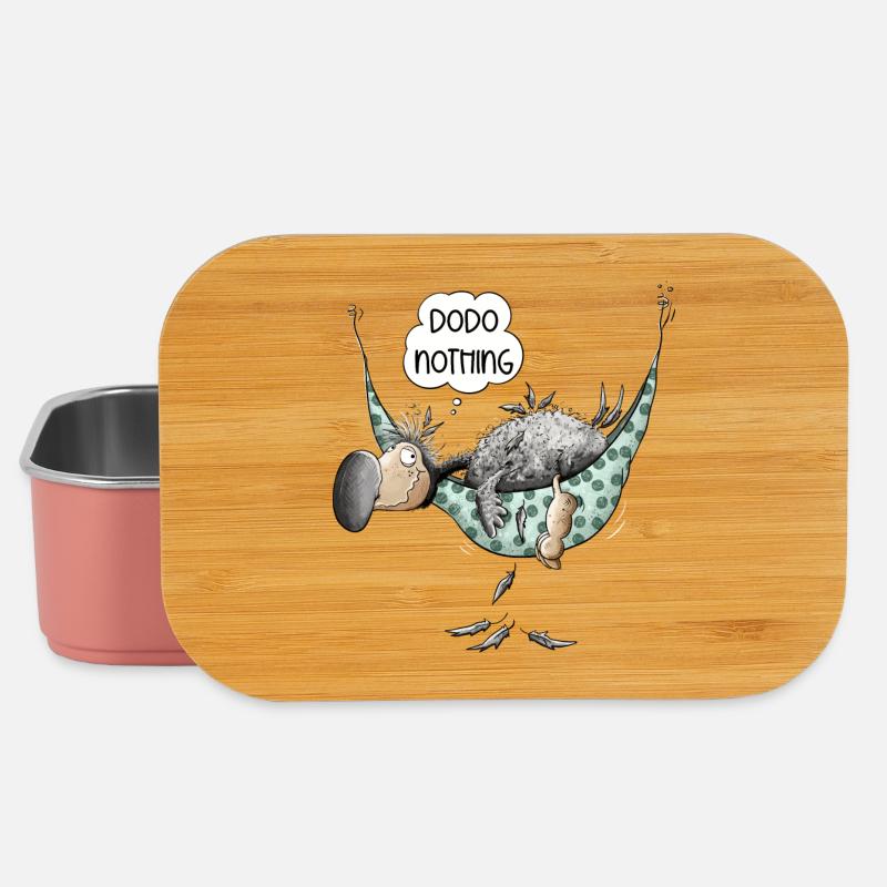 Dodo Noting Chillt In Hängematte - Lunch Box - Hellrosa