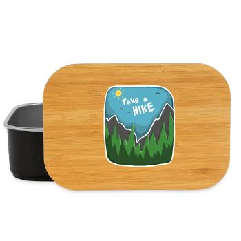 Faites une randonnée – Adventure & Hiking Design - Boîte à goûter - noir - Devant