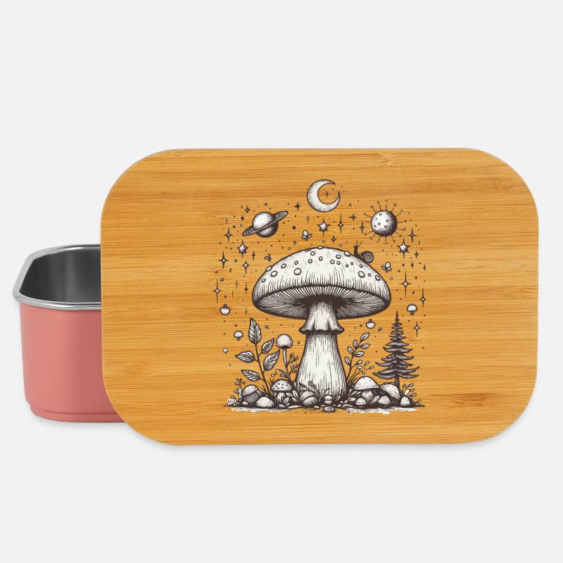 Toadstool Mushroom Psilo - Lunch Box - light pink