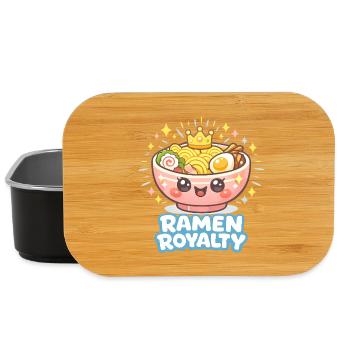 Royauté du ramen : Bol de nouilles Kawaii - Boîte à goûter - noir - Devant