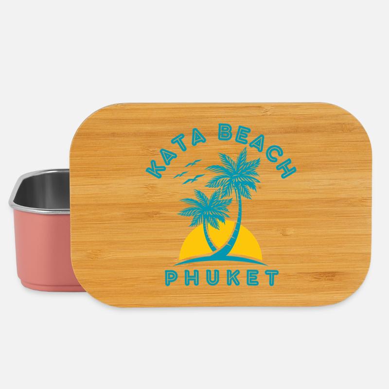 Kata Beach Phuket Palm Sunset - Lunch Box - light pink