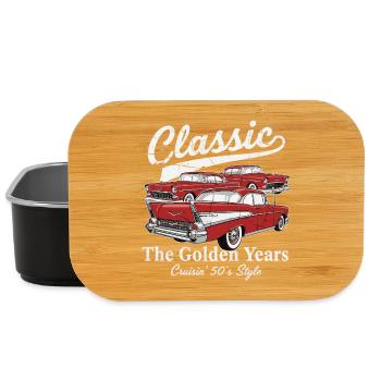 Klassische Cruisin-Autos aus den 50ern - Lunch Box - Schwarz - Vorne