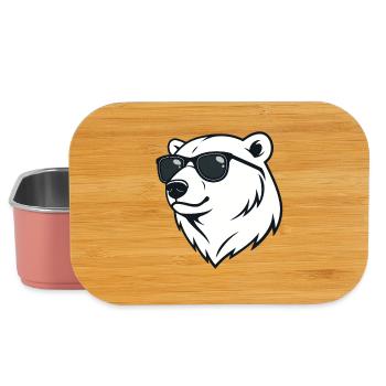 Eisbär Dunkle Brille - Lunch Box - Hellrosa - Vorne