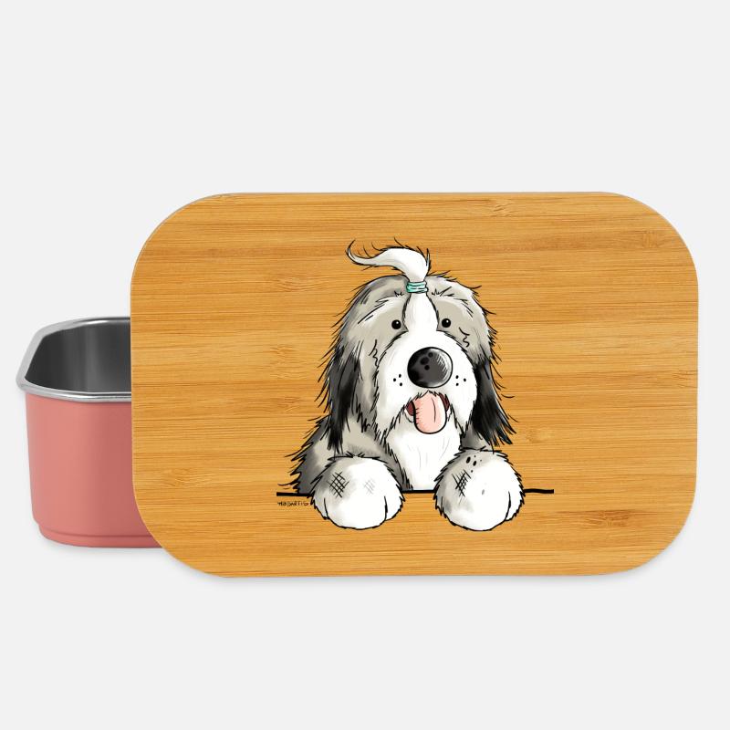 Happy Bearded Collie - Boîte à goûter - rose clair