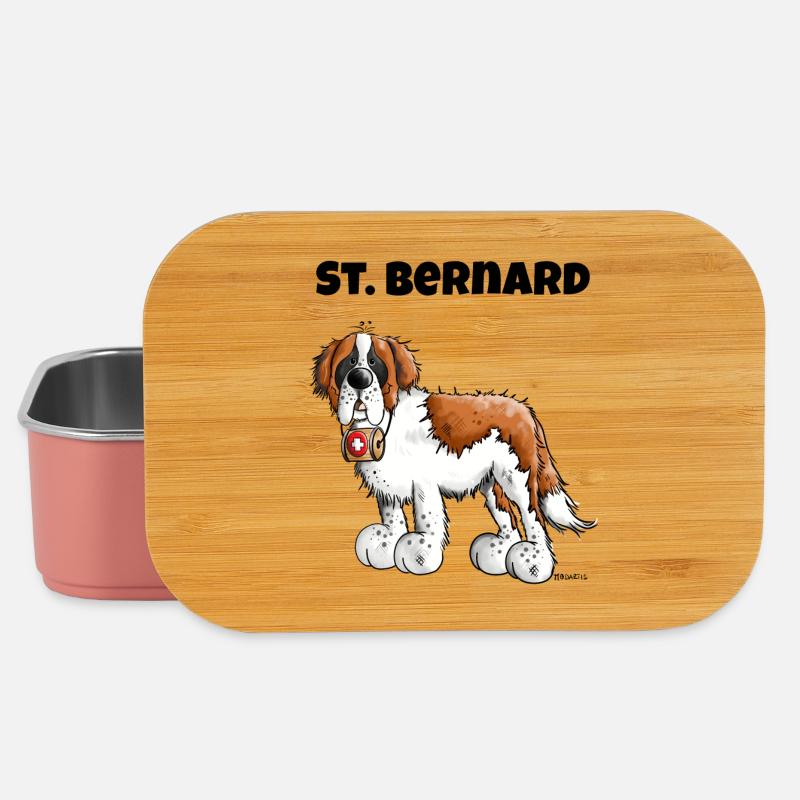 Der Bernhardiner ist da - Lunch Box - Hellrosa