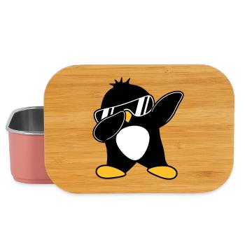 Pingouin dabbing - Boîte à goûter - rose clair - Devant