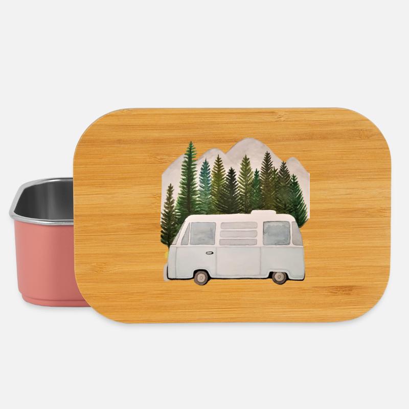 Camper Campingbus vor Bergen - Lunch Box - Hellrosa