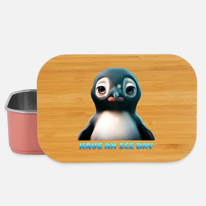 Have a nICE Day Pinguin Grafik - Lunch Box - Hellrosa