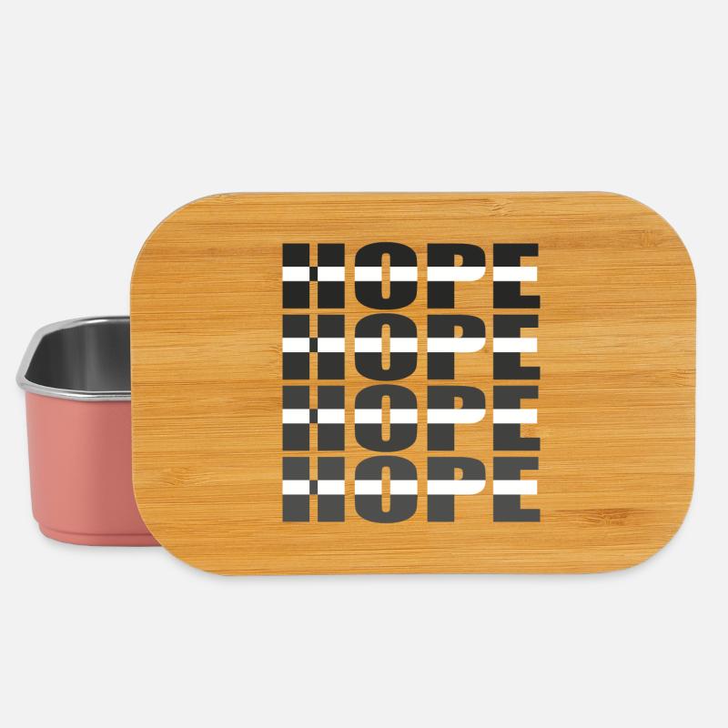 Hope Grid: Monochrome Typographic Matrix - Lunch Box - Hellrosa