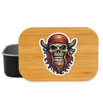 Pirate Skull with Heroic Chimera - Lunch Box - black - Front