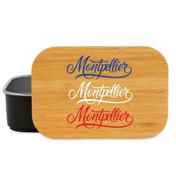 Montpellier Retro Lettering Design - Boîte à goûter - noir - Devant
