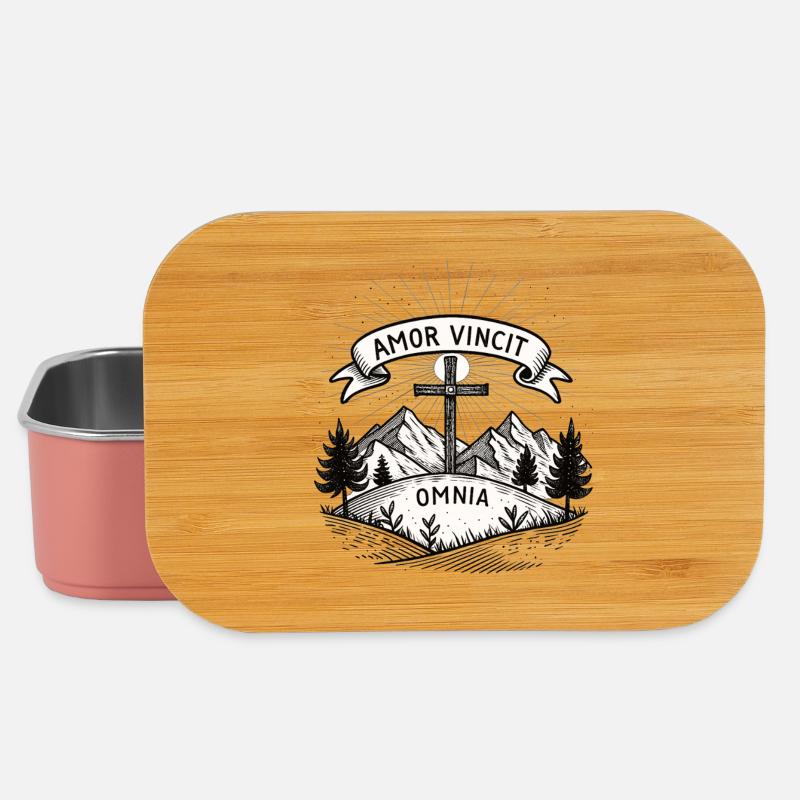 amor vincit omnia (Liebe überwindet alles) - Lunch Box - Hellrosa