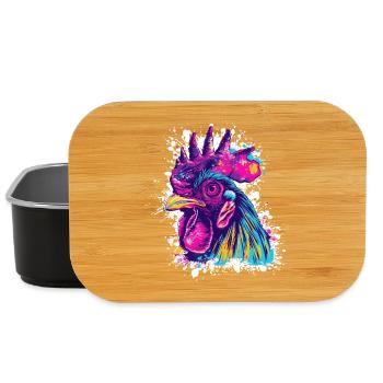 Art du coq Graffiti - Boîte à goûter - noir - Devant