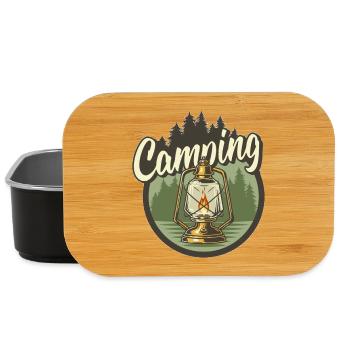 Campinglaterne im Wald - Lunch Box - Schwarz - Vorne