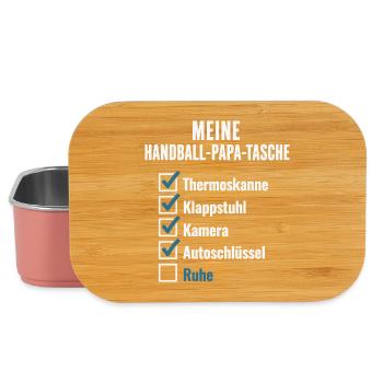 Handball Papa Tasche – Thermoskanne, Klappstuhl - Lunch Box - Hellrosa - Vorne