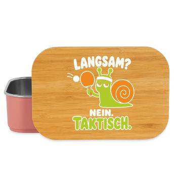 Langsam? Nein. Taktisch. Tischtennis Schnecke - Lunch Box - Hellrosa - Vorne