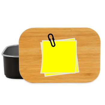 Postit | Zettel | gelber Zettel | Sticker | - Boîte à goûter - noir - Devant