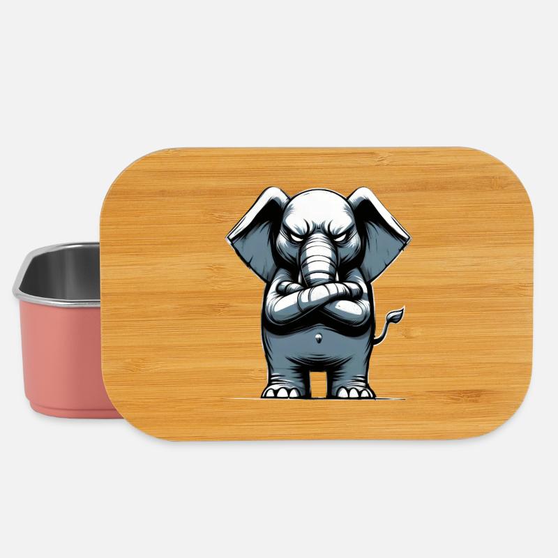 elephant bad guy - Boîte à goûter - rose clair