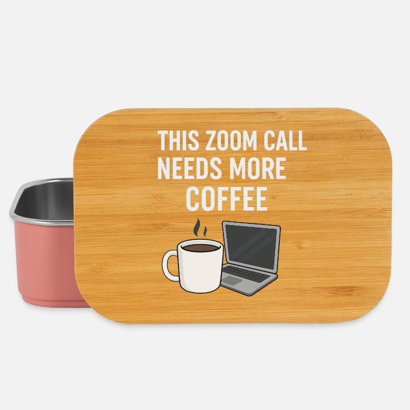 Zoom Call mit Kaffeetraum - Lunch Box - Hellrosa