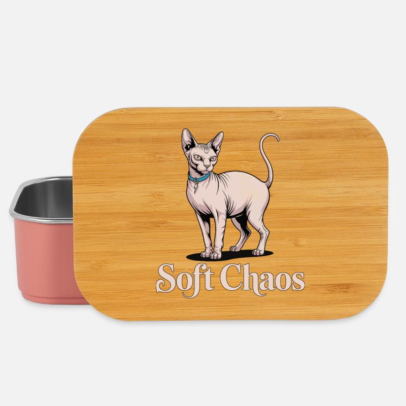 Soft Chaos Sphynx Katze - Lunch Box - Hellrosa