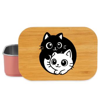 Ying Yang Kawaii Chats Icône - Boîte à goûter - rose clair - Devant