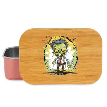 Éclaboussures de bande dessinée de zombie - Boîte à goûter - rose clair - Devant