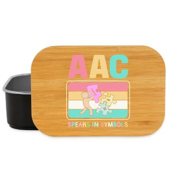 AAC Communication SLP Sign Language - Lunch Box - black - Front