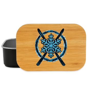Skiing | Skier | Mountain - Lunch Box - black - Front