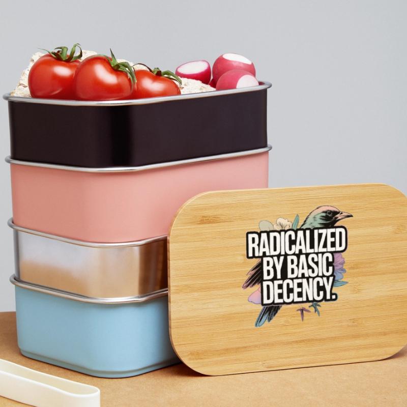 Radicalized by Basic Decency Statement Lunch Box
