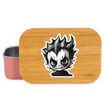 Spiky Skull Chibi - Lunch Box - light pink - Front