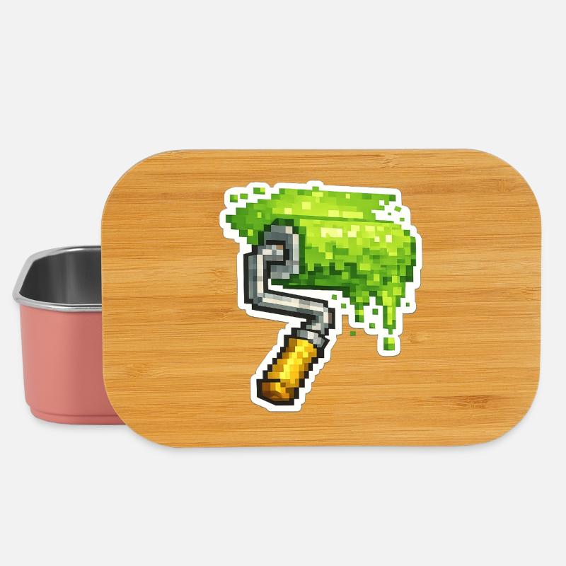 Pixel Farbrolle Grün - Lunch Box - Hellrosa