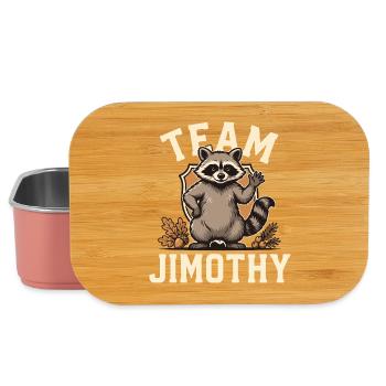 Team Jimothy Chemise drôle de raton laveur qui agite des déchets mignons - Boîte à goûter - rose clair - Devant