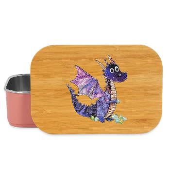 Purple Dragon Crystal Design - Lunch Box - light pink - Front