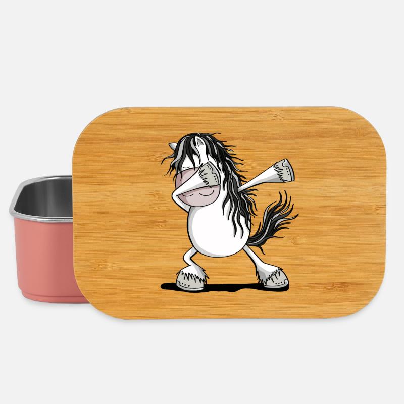 Cooles Dab Dance Schimmel Pferd Fun Dabbing Pony - Lunch Box - Hellrosa