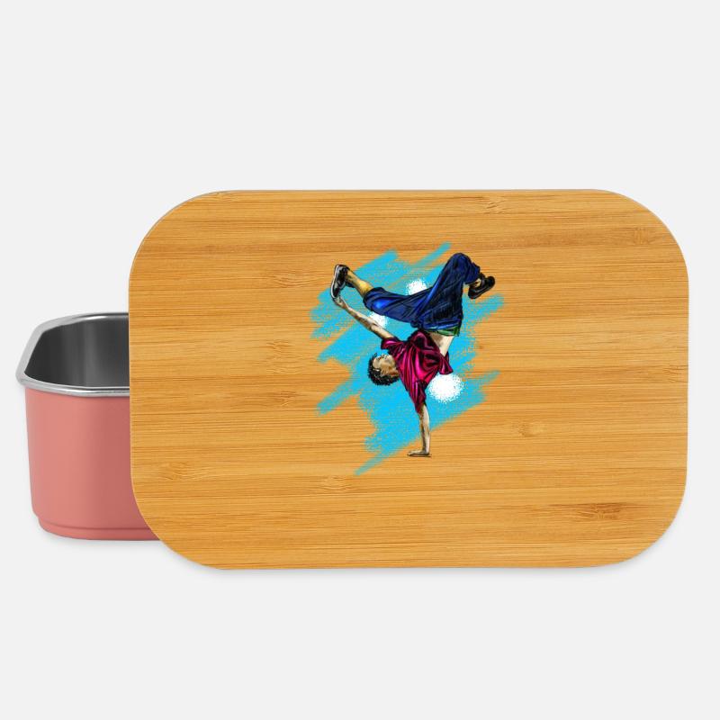 Dynamischer Streetdance Akrobatik-Design - Lunch Box - Hellrosa