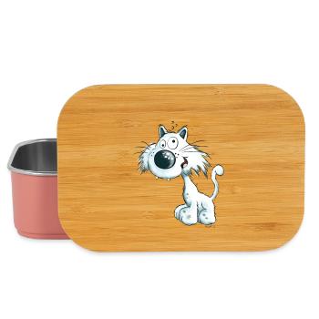 Freche Katze I Kätzchen Cartoon  - Lunch Box - Hellrosa - Vorne