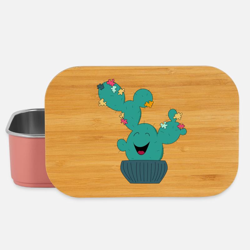 Puzzle Kaktus - Lunch Box - Hellrosa